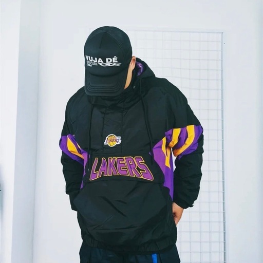 k,出品　LAKERS　ナイロンジャケット　厚手　ストリート　ヒップホップ 新品】 LAKERS ナイロンジャケット 厚手 ストリート ヒップホップ 古着