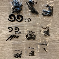 ボディピアス　拡張フルセット