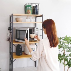 ニトリ】ゴミ箱上レンジラック (たかち) 勝田の収納家具《食器棚