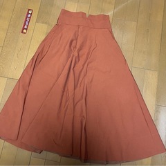 オレンジ 茶 ロングスカート ROSE BUD ローズバッドの画像