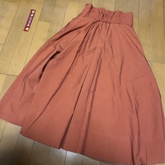 オレンジ 茶 ロングスカート ROSE BUD ローズバッドの画像