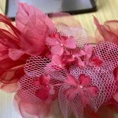 コサージュ　ケース付き　ピンク　の画像