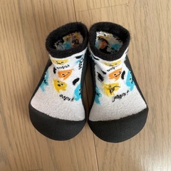 Attipas アティパス　ベビーシューズ　12.5cm おばけ柄　ブラック×ホワイトの画像