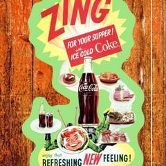 コカ・コーラ ZING / カット看板 　当店オリジナルサイズ!...
