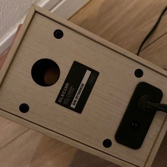 ELECOM 木のスピーカーの画像