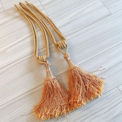【美品】ニトリ カーテン セット ゴールド アクセ アジャスターフックの画像