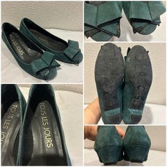 【4足セット】22.5〜23㎝　パンプス　ペタンコ　結婚式　スウェード　まとめ売りの画像