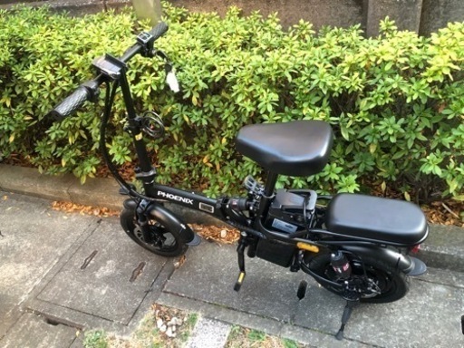 電池20A-PHOENIX 電動アシスト自転車 ブラック チャイルドシート付き