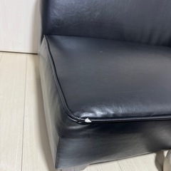 2人用ソファ　ブラック　傷ありの画像