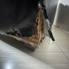 2人用ソファ　ブラック　傷ありの画像