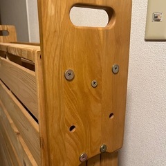 【お譲り先決定】木製　折りたたみベッドの画像