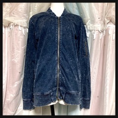 ꒰Thinash꒱ダメージ加工 デニム 長袖ジャケット タイダイ...