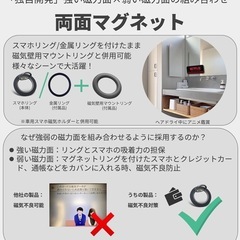 【新品】スマホリング 壁付け用マウント付き Magsafeの画像