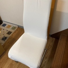 ニトリ　ダイニングチェア　合成皮革　白