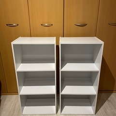 カラーボックス 白ホワイト 2個セットの画像