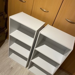 カラーボックス 白ホワイト 2個セットの画像