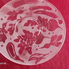 サンドブラストで彫ったティーカップ５セットの画像