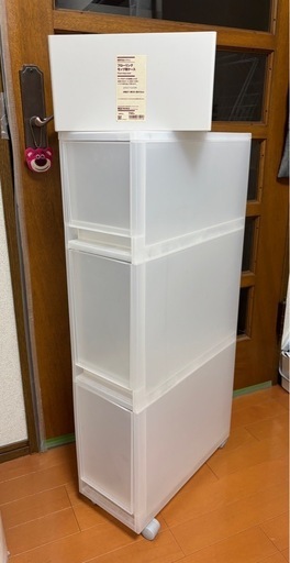無印　無印良品３点　 ポリプロピレン収納ストッカーキャスター付き　　フローリングワイパーケース