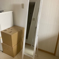 【軽量】全身ミラー(ホワイト)の画像