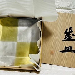 新品未使用 希少 金箔　大皿 モダンの画像