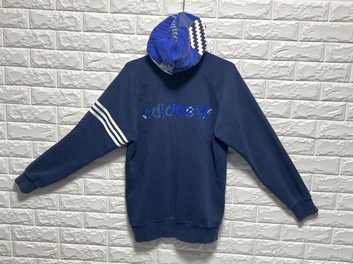 ☆希少☆adidas(アディダス) 刺繍 デカロゴ パーカー ジップパーカー