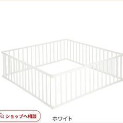 【お取引決まりました】★KATOJIホワイト木製ベビーサークル木製ベビーサークル 8枚(1セット)★の画像