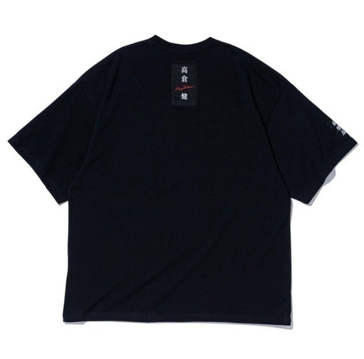 半袖 オーバーサイズド コットン Tシャツ 高倉健 × 永樂屋 ブラック