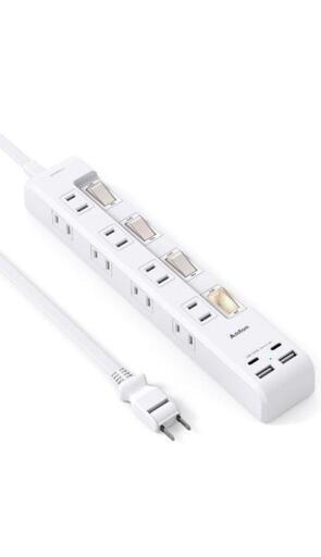 【新品未使用】12-in-1電源タップ\u00262Type-Cポート