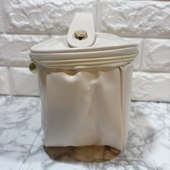 メイクポーチ　白　アイボリー　かわいい　化粧ポーチ　大容量　ポーチの画像