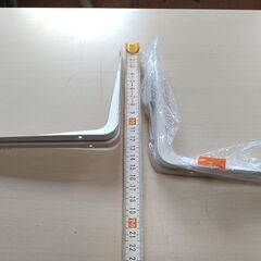 L型棚受け 白 150 x 120mm 6個の画像