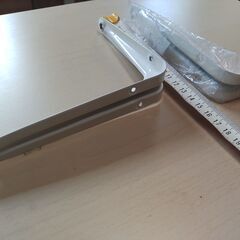 L型棚受け 白 150 x 120mm 6個の画像
