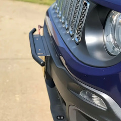 シルバー　パイプバンパーガード風 ナンバーステー　アルミ製　ナンバープレートフレームの画像