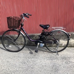 【京都】パナソニック　26インチ　紫色　電動アシスト自転車