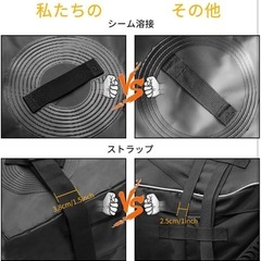  大容量520L 車用ルーフキャリアバッグ 防水 カーゴボックス 折り畳 ブラックの画像