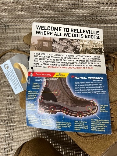 新品‼️BELLEVILLE 27.5㌢コンバットブーツスタクティカルブーツチールトゥー編みあげブーツ?プロフ必読