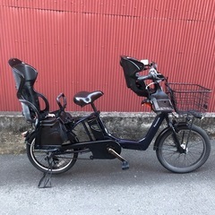 【京都発】パナソニック　電動アシスト自転車　子ども乗せ車両　20インチ 3人乗り用チャイルドシート付きギュット・クルーム・DX