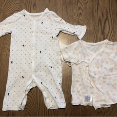 ベビー カバーオール 2枚＋単肌着1枚　50-60cmの画像