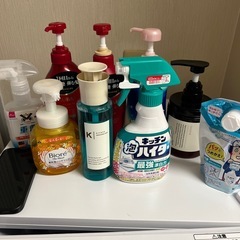 使いかけの洗剤類