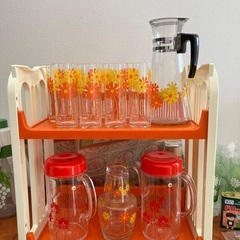 【取りに来てくださる方】昭和レトログラス　可愛いレトロポップ　