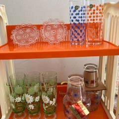 【取りに来てくださる方】昭和レトログラス　可愛いレトロポップ　の画像