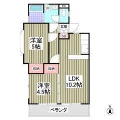  🧡💛フリーレント1ヶ月付き💛🧡49㎡の2LDK🎶賃料48,00...