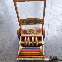 昭和レトロ　当時物　子供用 　手押し車 カタカタ｜ 木製玩具・幼児｜ 