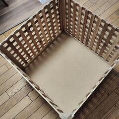 格子木製収納ＢＯＸの画像