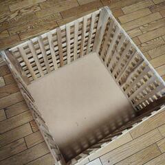 格子木製収納ＢＯＸの画像