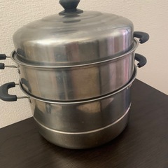 【予定者決定】 蒸し器 蒸し鍋 ステンレス 二段三段 蒸しもの鍋 