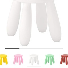 引き取り限定　IKEA人気商品　子ども用ホワイトテーブルとスツールセットの画像