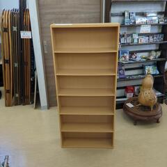 【6段カラーボックス】ナチュラルカラーのスリム本棚 幅59cm×奥行17cm×高さ133cm【浜村鹿野温泉ICから3分 買取本舗 宮本リサイクル 営業時間9～19時 定休日水曜のみ←連絡できませんm(_ _)m】の画像