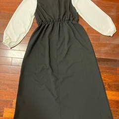 新品タグ付き❤️上品なパール　ブラック✨式服✨フォーマルワンピの画像