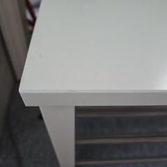 TJUSIG シューシグベンチ 靴収納付き, ホワイト, 81x34x50 cmの画像