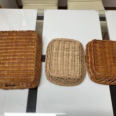 藤かご　藤籠　柳籠　竹籠　カゴ　かご　天然素材　バスケット　編み籠　3個セットの画像